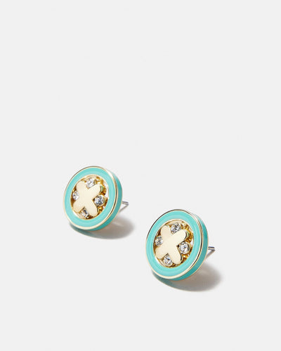 Supermicra Halo Stud Earrings - Lagoon