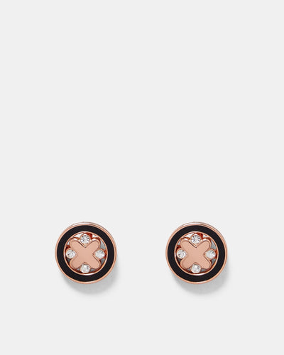 Supermicra Halo Stud Earrings - Black