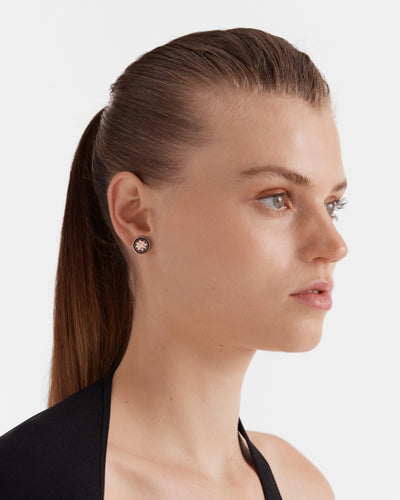Supermicra Halo Stud Earrings - Black