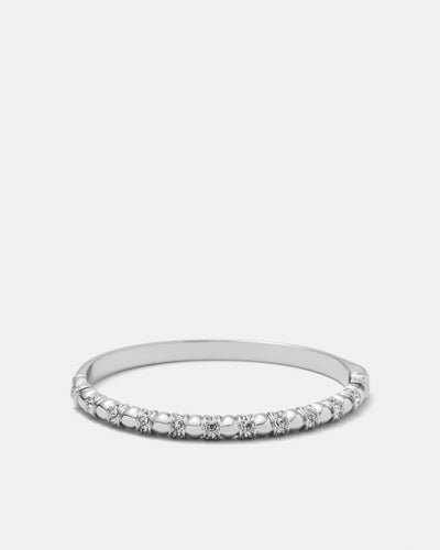 Everly Hinge Bangle - Silver