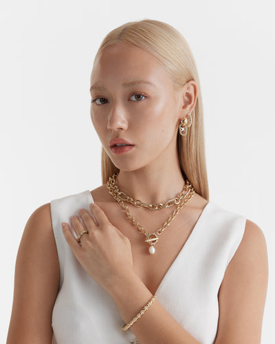Everly Hinge Bangle - Gold