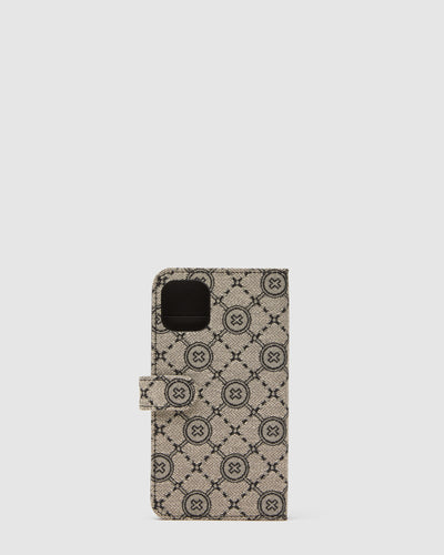 Mim-Gram Flip Case For Iphone 13-13 Pro - Black Light Gold