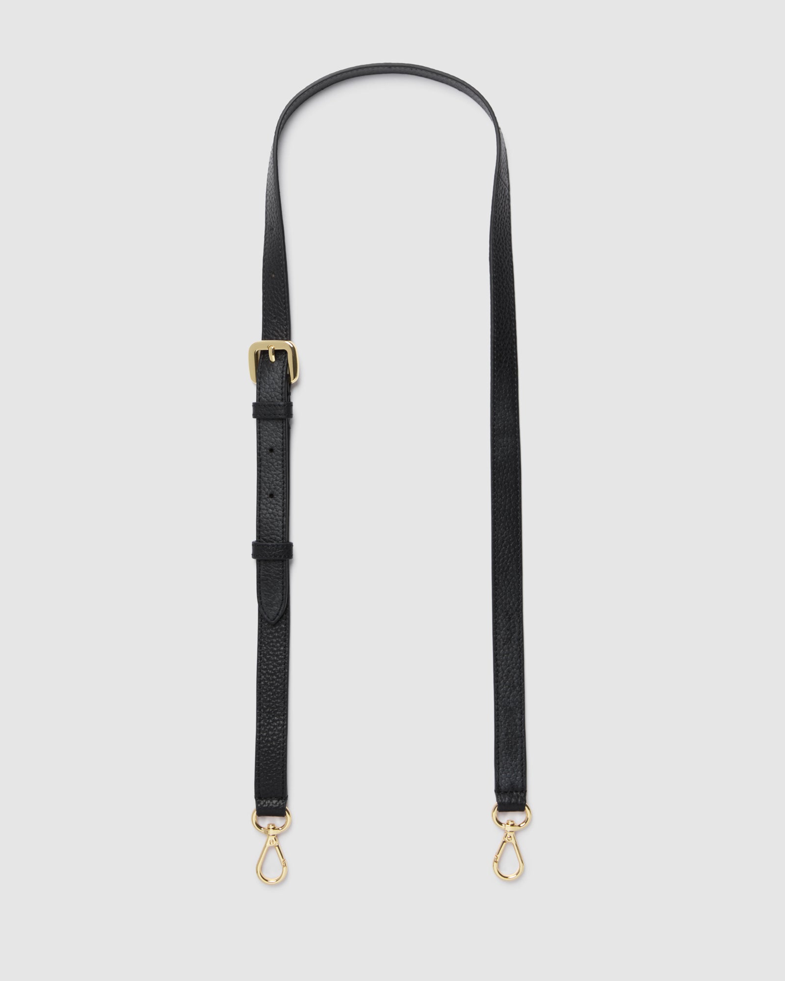 Link Crossbody Bag Strap 2cm - Black Light Gold