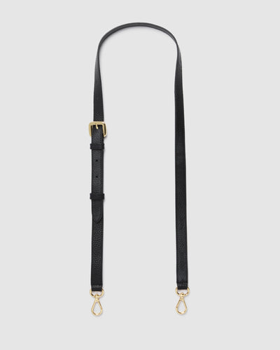 Link Crossbody Bag Strap 2cm - Black Light Gold