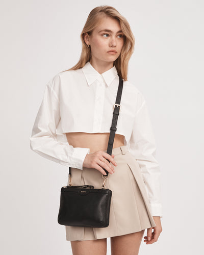 Link Crossbody Bag Strap 2cm - Black Light Gold