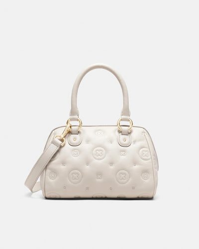 Flashback Leather Bowler Crossbody Bag - Oyster