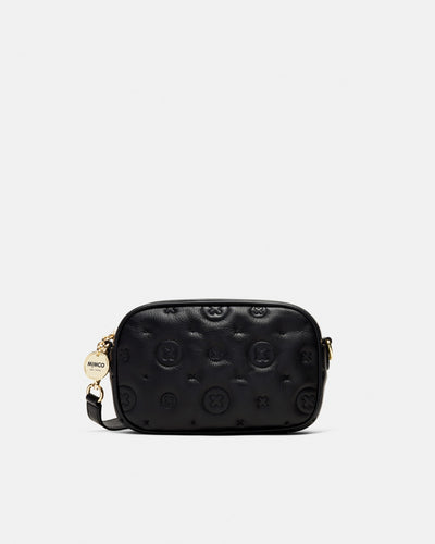 Flashback Leather Crossbody Bag - Black