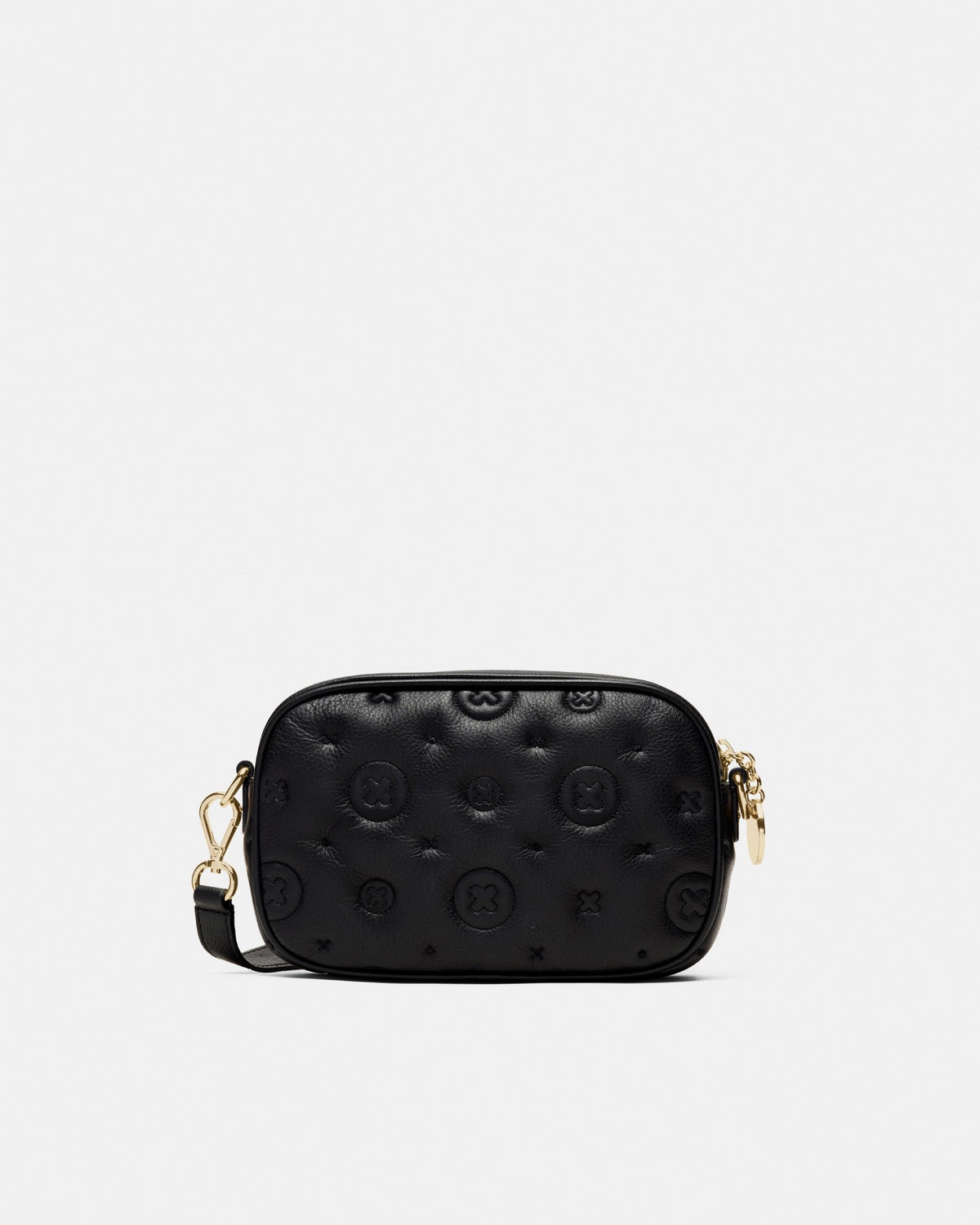 Flashback Leather Crossbody Bag - Black
