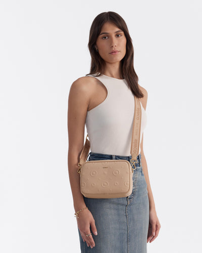 Flashback Neoprene Crossbody Bag - Almond