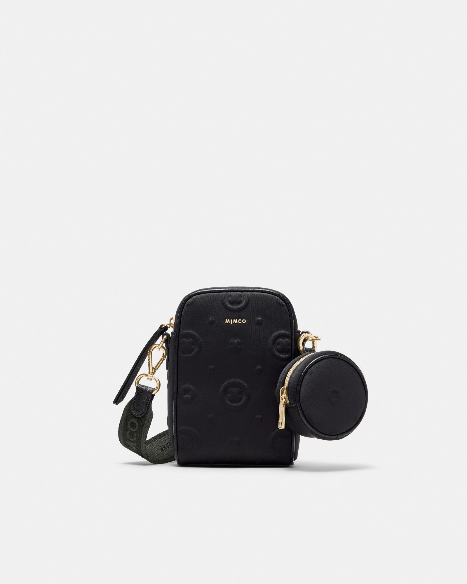 Flashback Neoprene Phone Crossbody Bag - Black Light Gold