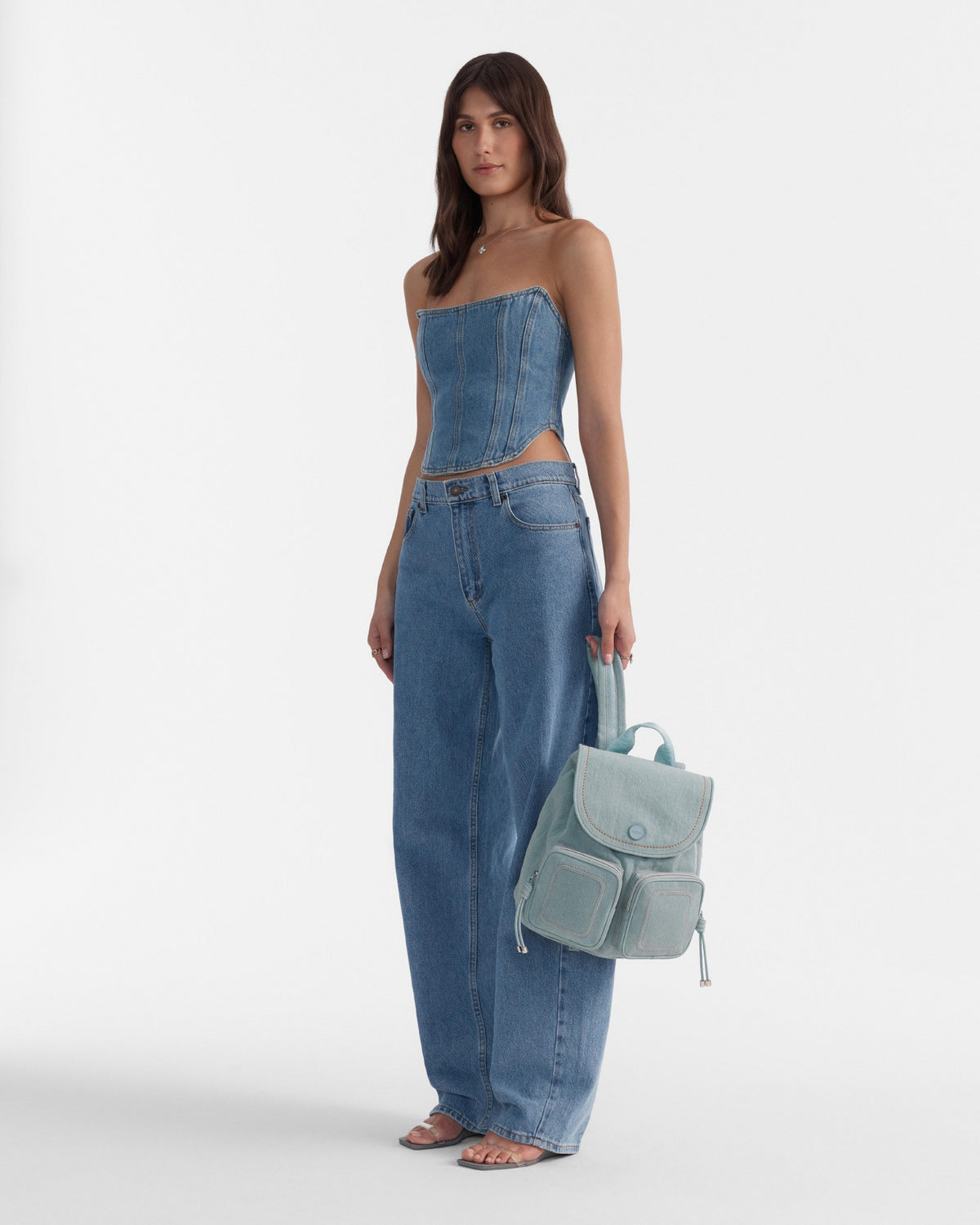 Nextalgia Backpack Bag - Washed Denim