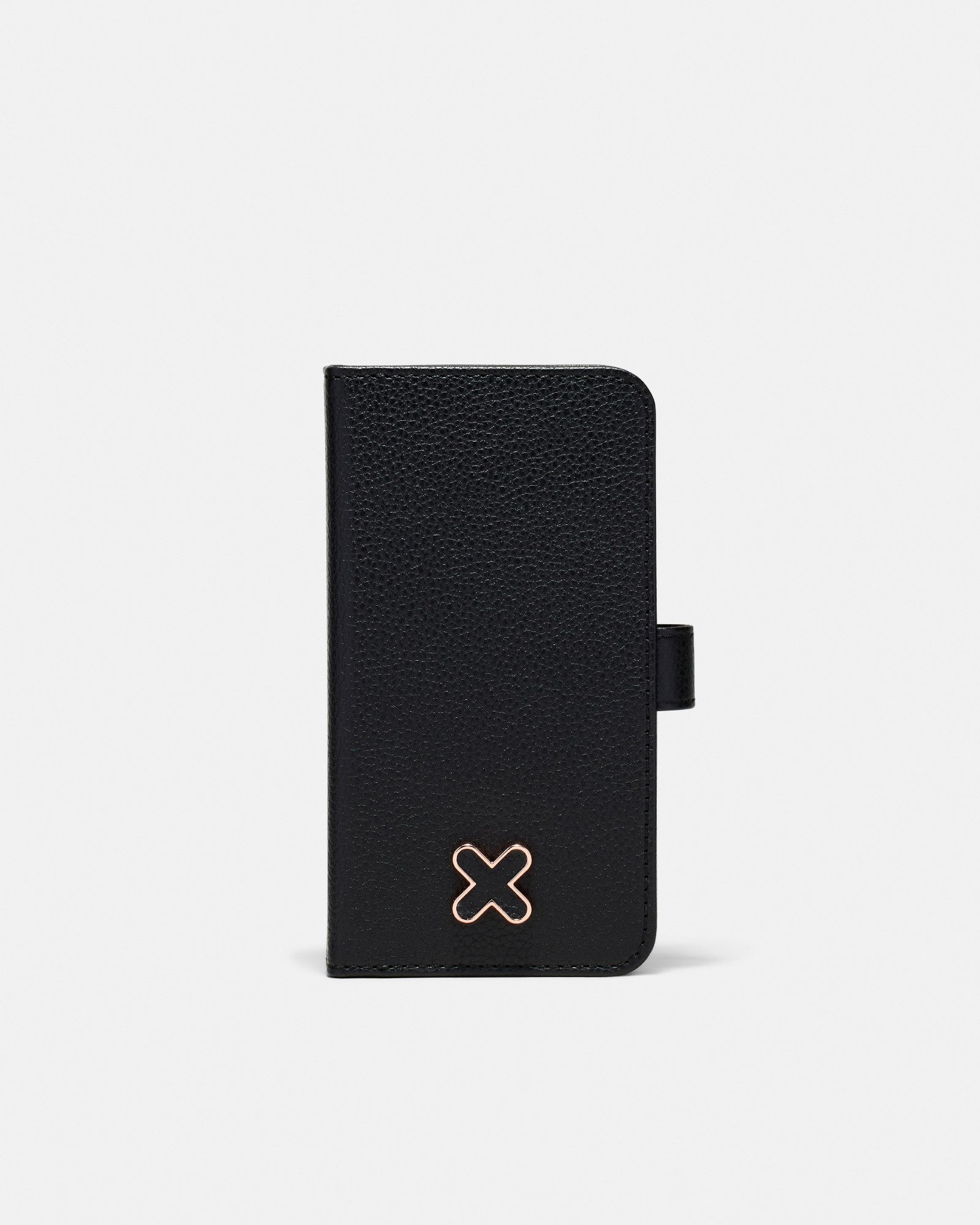 Hendrix Flip Case For Iphone 14 Pro - Black Rose Gold