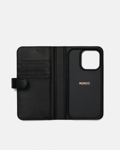 Hendrix Flip Case For Iphone 14 Pro - Black Rose Gold