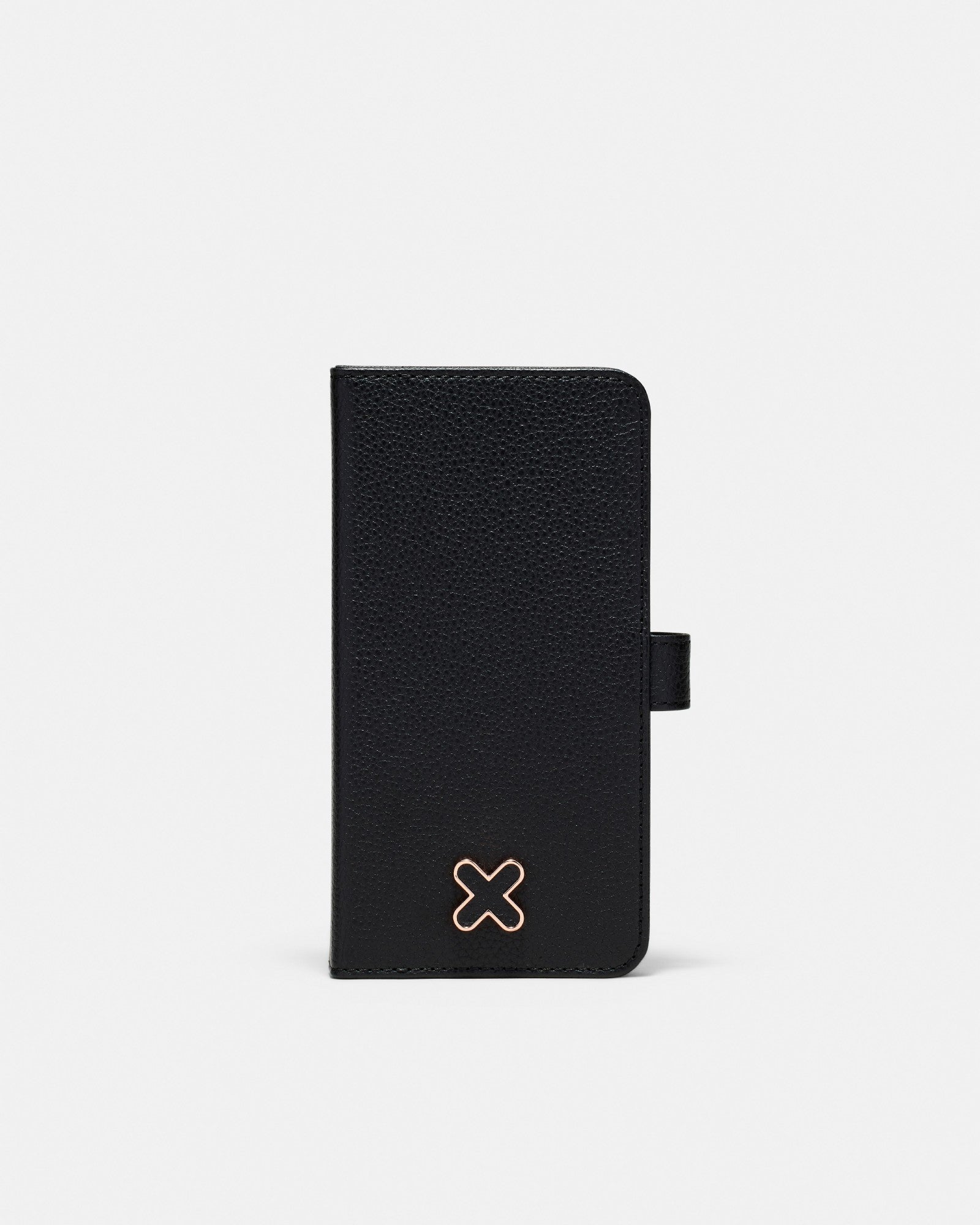 Hendrix Flip Case For Iphone 14 Pro Max - Black Rose Gold