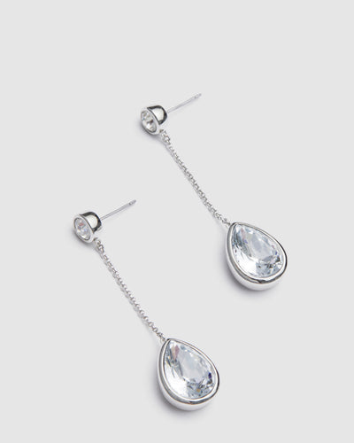 Splash Drop Earrings - Silver