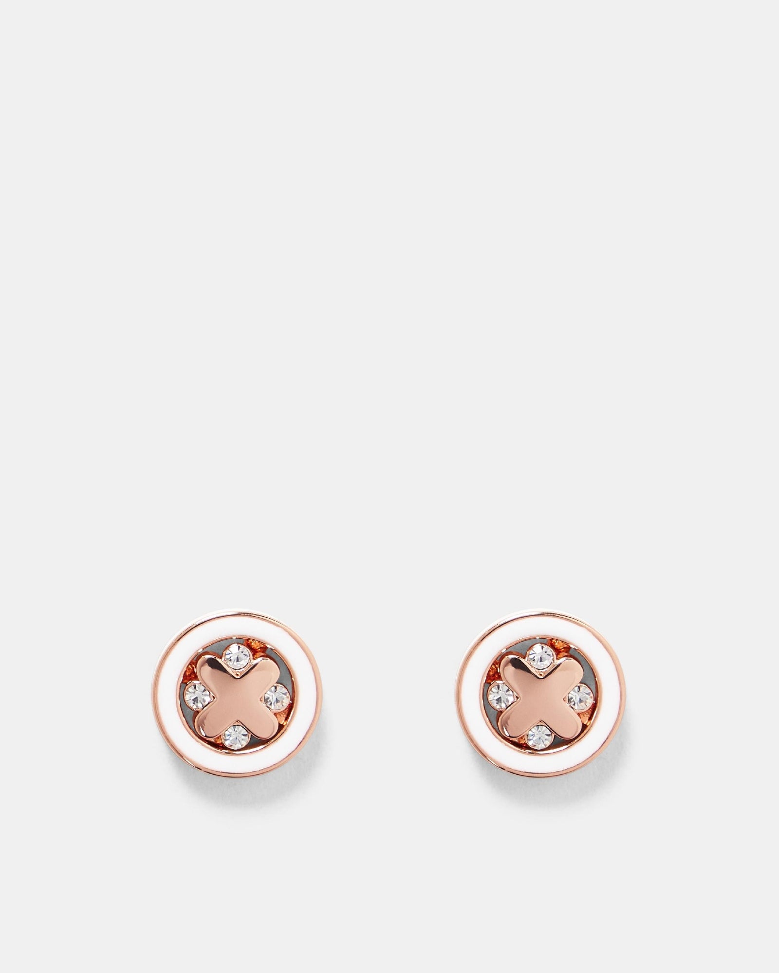 Supermicra Halo Stud Earrings - White