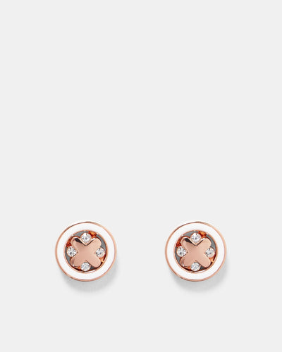 Supermicra Halo Stud Earrings - White
