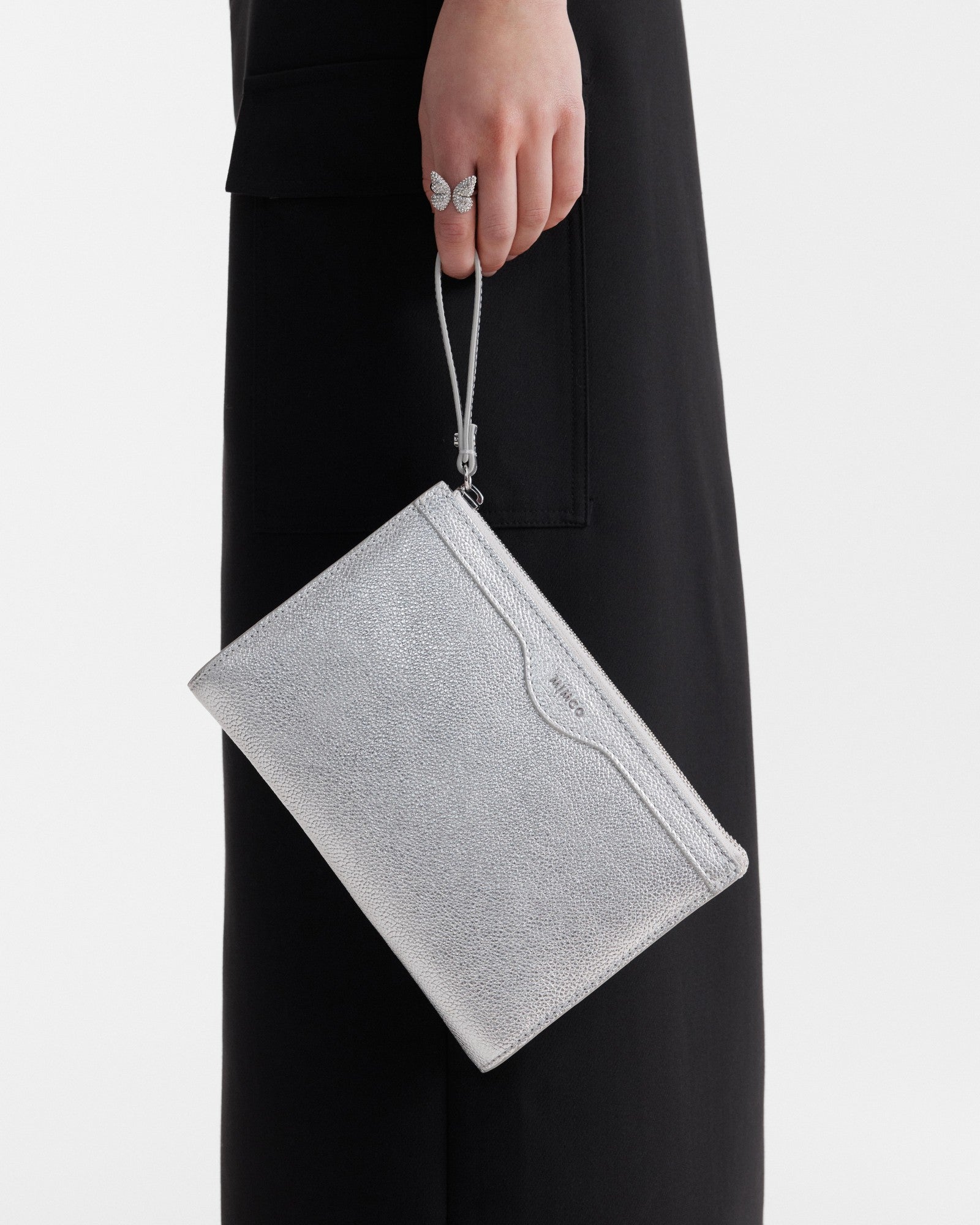 Jett Medium Pouch - Silver
