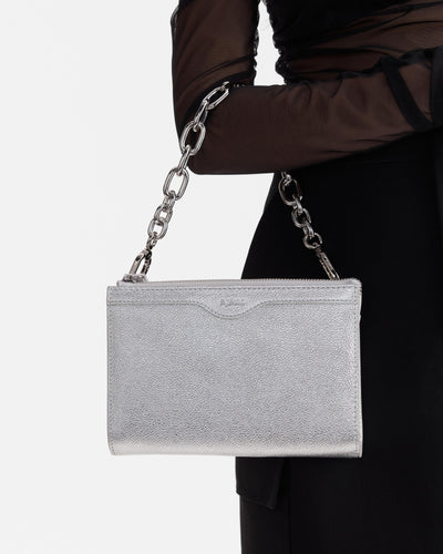 Jett Medium Pouch - Silver