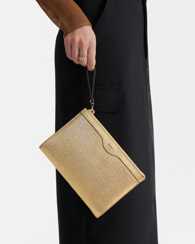 Jett Medium Pouch - Light Gold