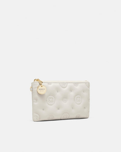 Flashback Leather Wristlet Pouch - Oyster