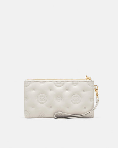 Flashback Leather Wristlet Pouch - Oyster