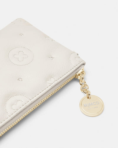 Flashback Leather Wristlet Pouch - Oyster
