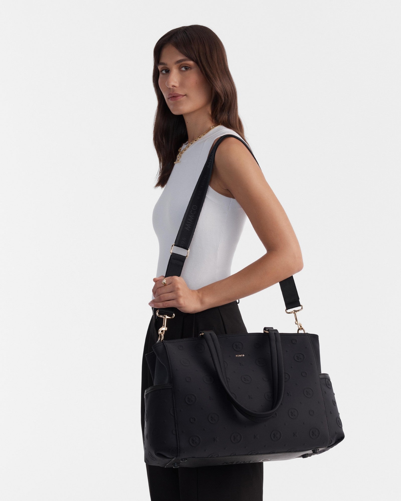 Flashback Neoprene Baby Bag - Black Light Gold