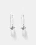 Flitter Thread Earrings - Silver