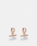 Epoch Charm Hoop Earrings - Rose Gold