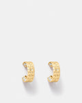 Cipher Hoop Earrings - Gold