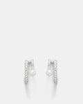 Rebound Double Hoop Earrings - Silver