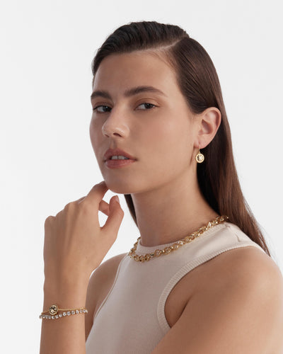 Cipher Toggle Bracelet - Gold