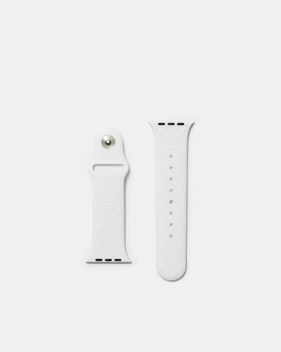 44mm Mim-Gram Silicone Watch Band - White