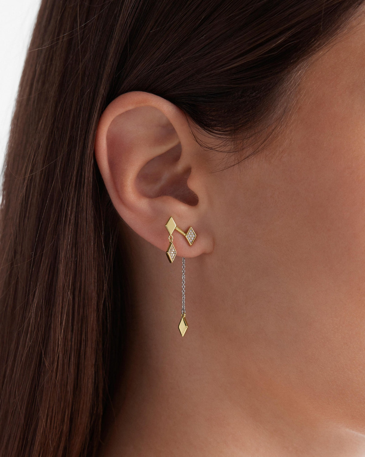 Ace Earrings - Gold Silver