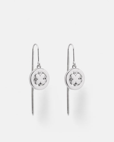 Cipher Hook Earrings - Silver