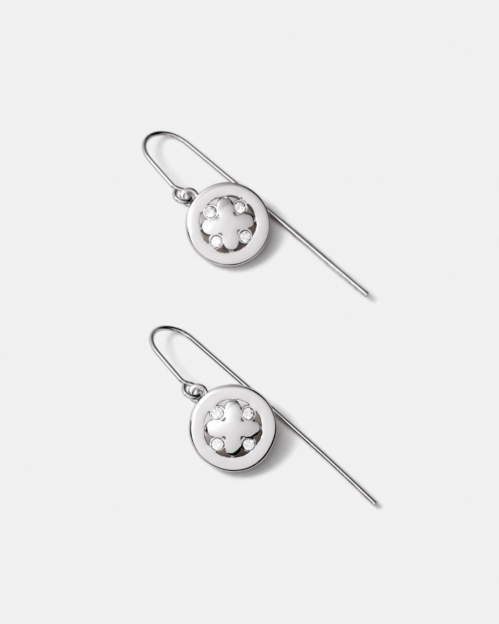 Cipher Hook Earrings - Silver