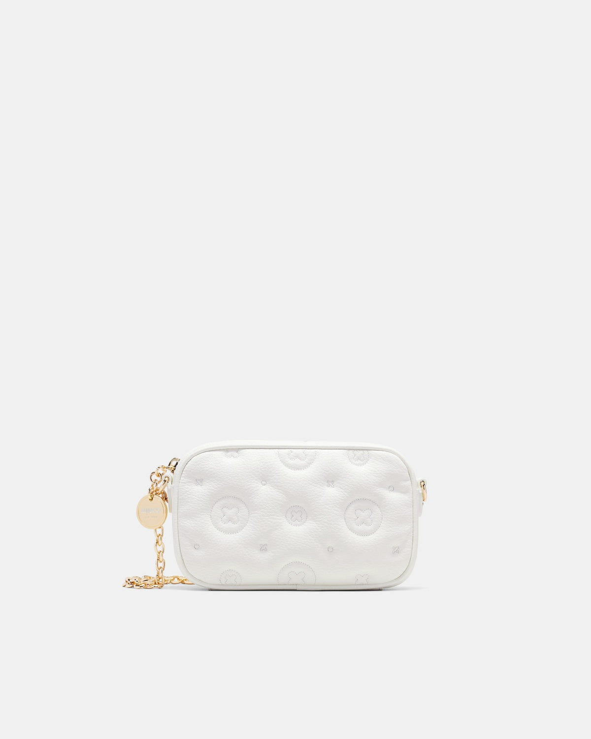 Flashback Leather Pouch Crossbody Bag - White