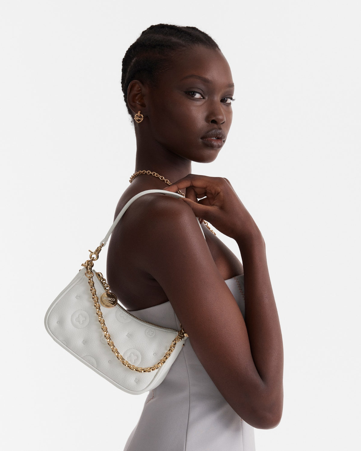 Flashback Leather Mini Shoulder Bag - White