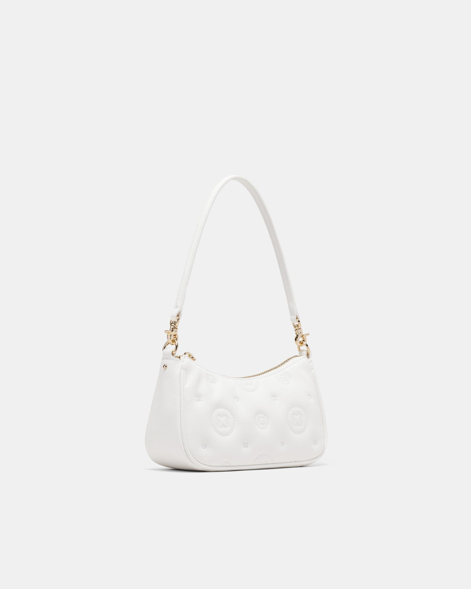 Flashback Leather Mini Shoulder Bag - White