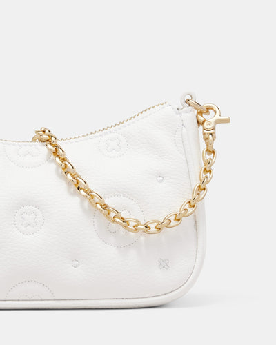 Flashback Leather Mini Shoulder Bag - White