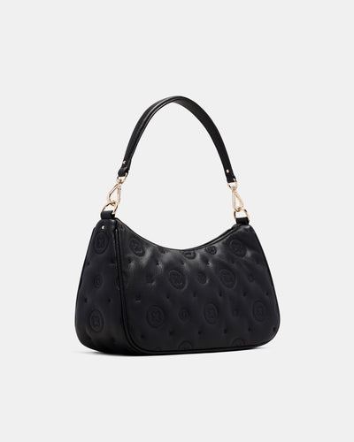 Flashback Leather Shoulder Bag - Black