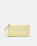 Flashback Leather Wristlet Pouch - Lemon Crush