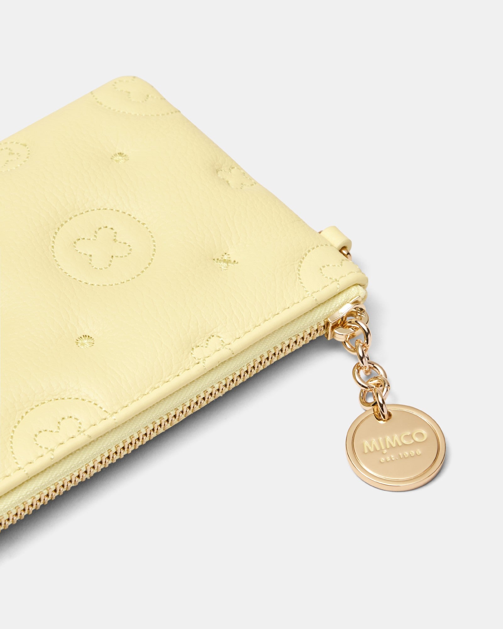 Flashback Leather Wristlet Pouch - Lemon Crush