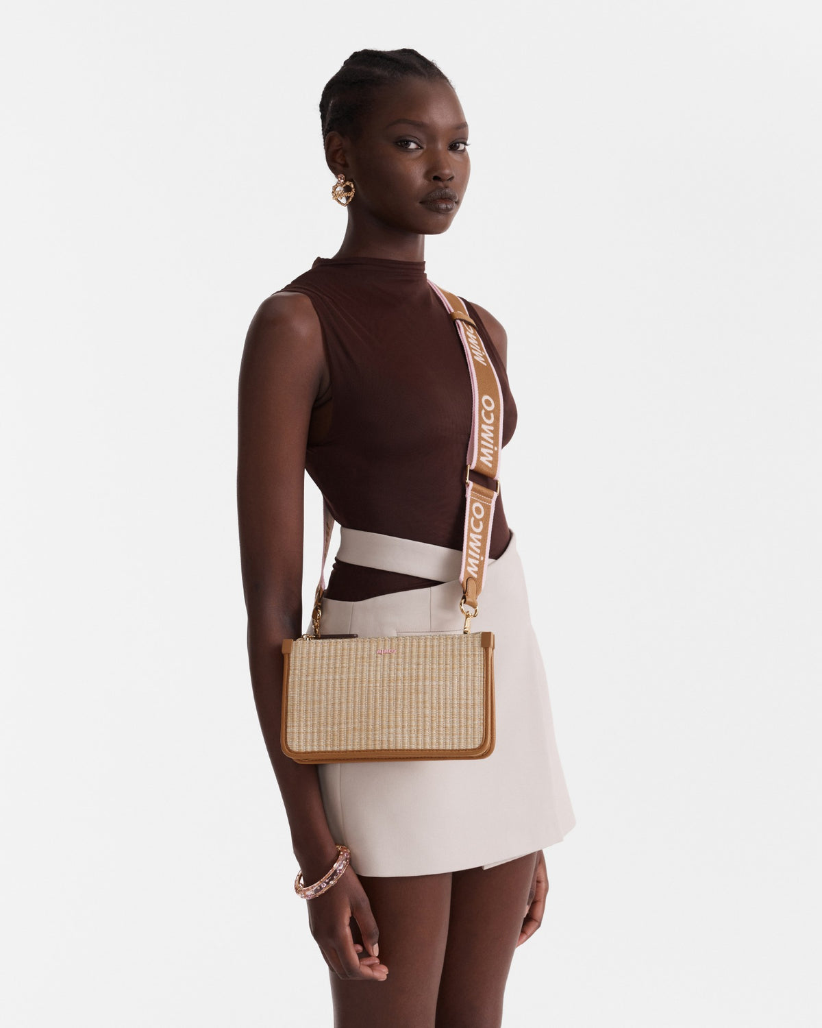 Stevie Pouch Crossbody Bag - Natural Caramel