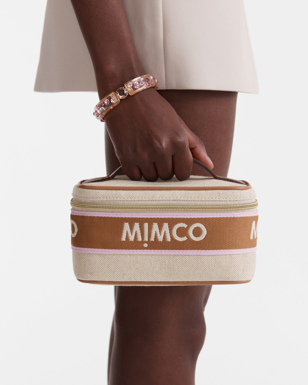 Stevie Cosmetic Bag - Natural Caramel