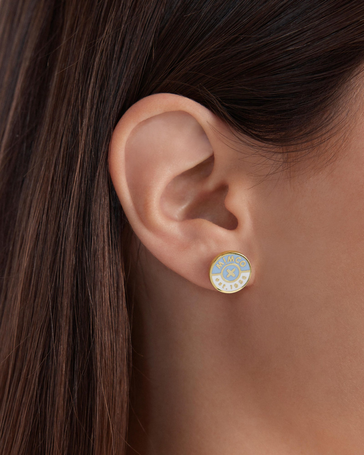 Mod Stud Earrings - Chalk Blue