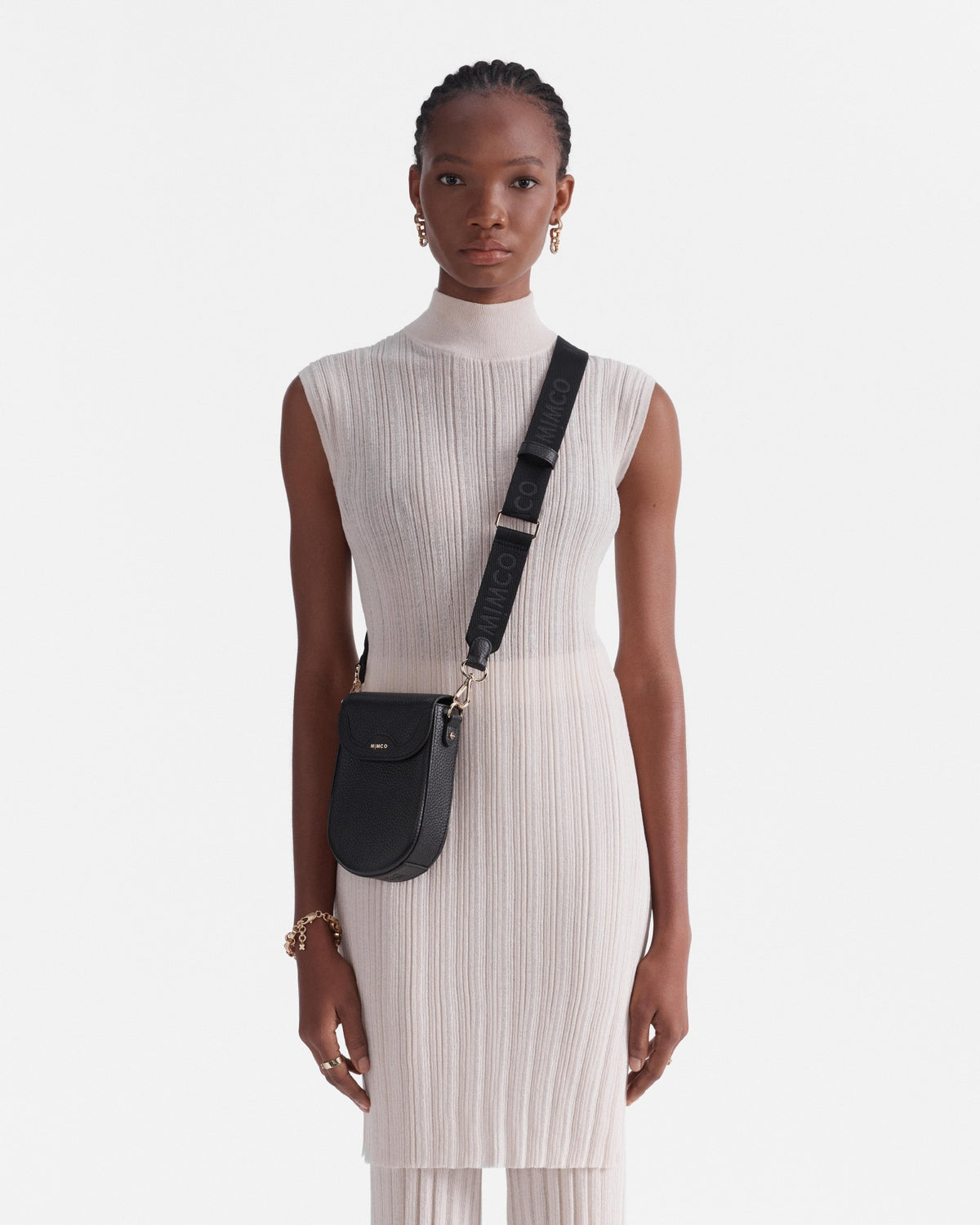 Jett Phone Crossbody Bag - Black Light Gold