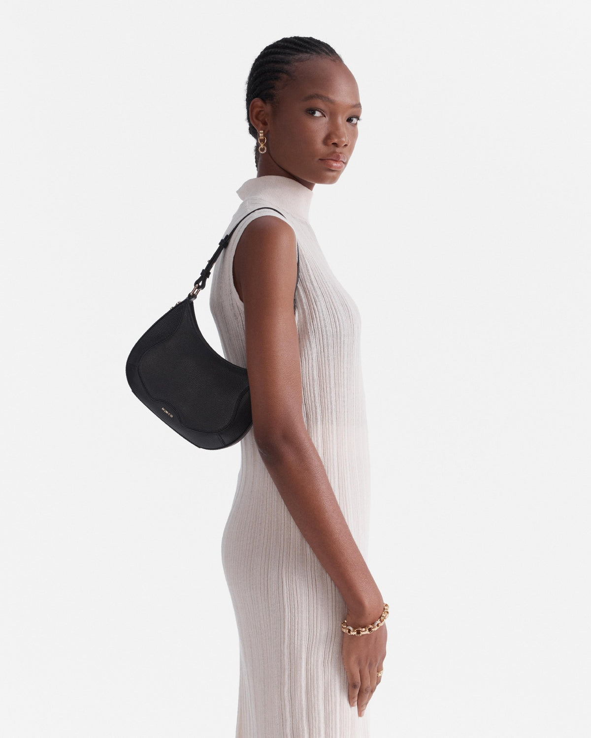 Betsy Shoulder Bag - Black Light Gold
