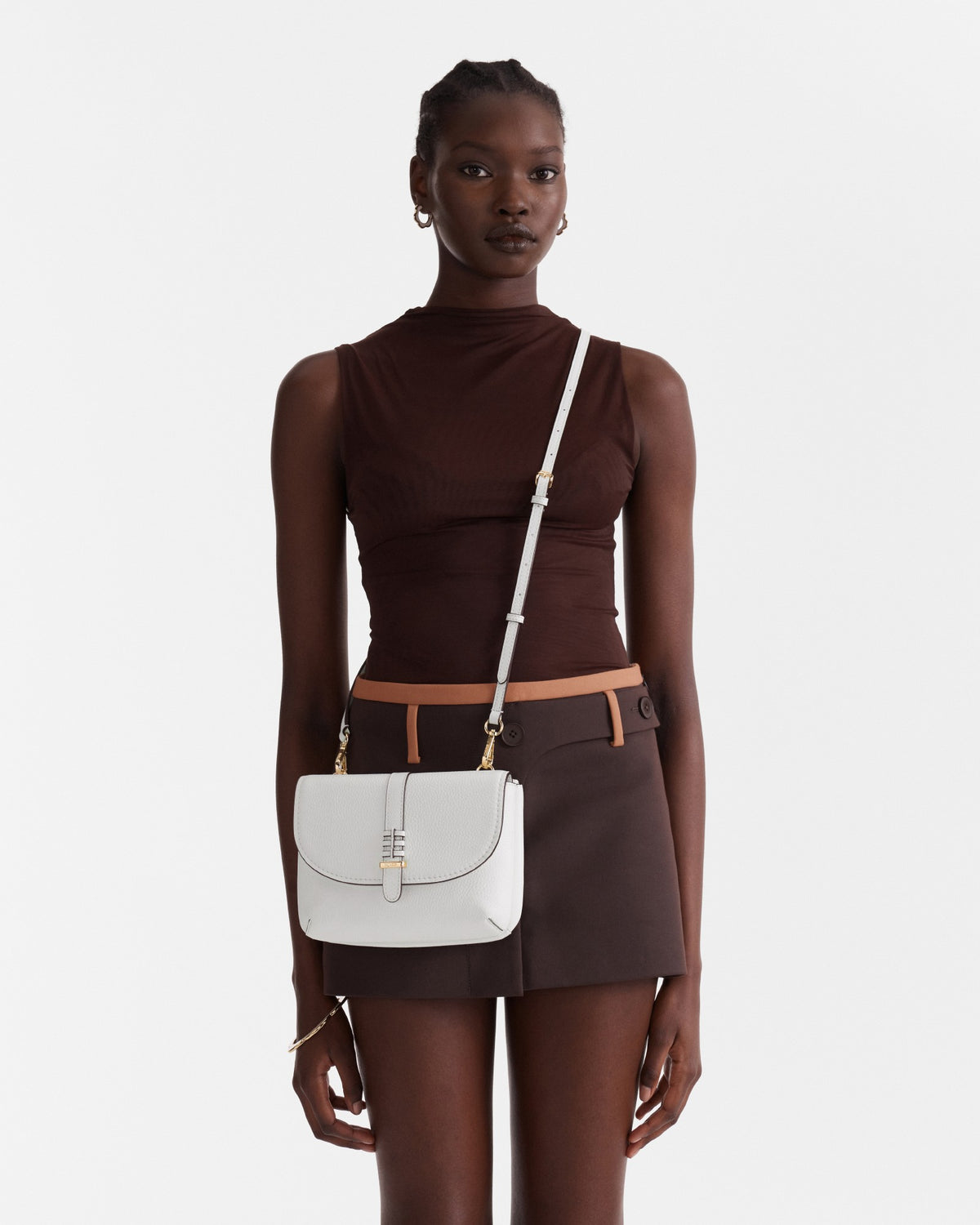 Deco Crossbody Bag - White